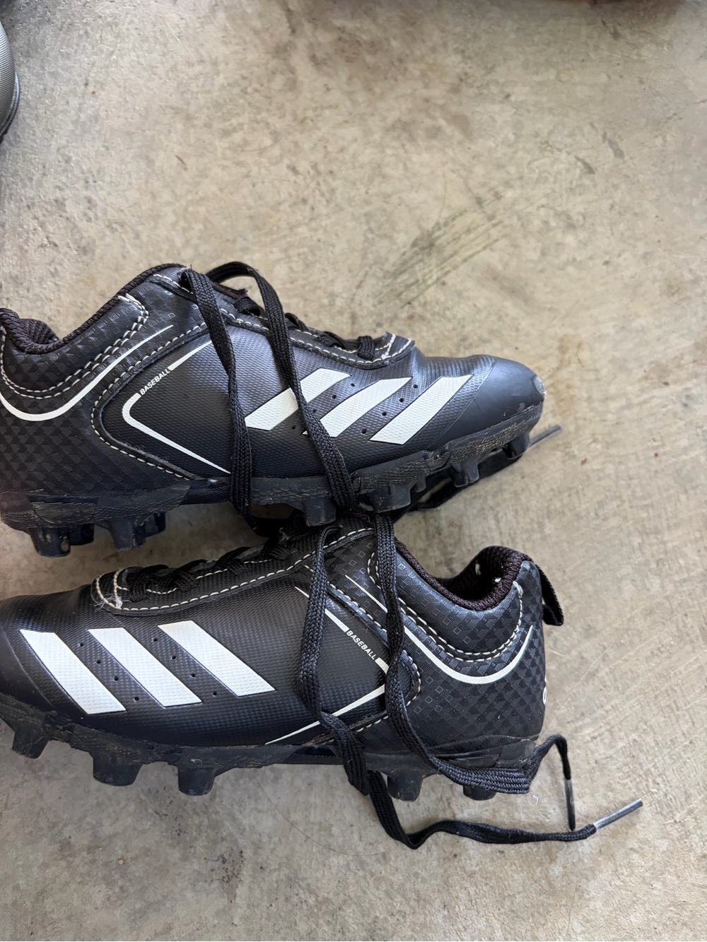 adidas Kids Black and White Soccer Cleats